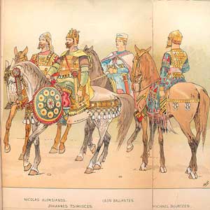 Иоанн Цимисхий с военачальниками. Рисунок конца XIX века.