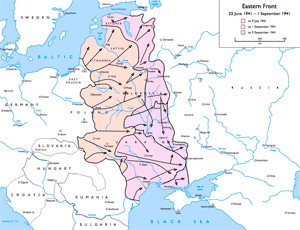 Боевые действия с 22 июня по 1 сентября 1941