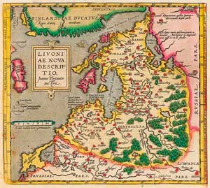 Карта Ливонии из Theatrum Orbis Terrarum Карта Ливонии из Theatrum Orbis Terrarum