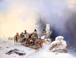 Бегство французов с семьями из России. Виллевальде Б. П., 1846 г.