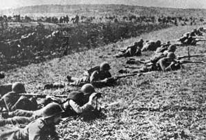 Польские солдаты в ходе боёв за Польшу. Сентябрь 1939