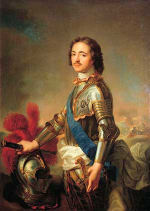 Петр I со знаком ордена Св. Андрея Первозванного, Ж.-М. Натье, 1717