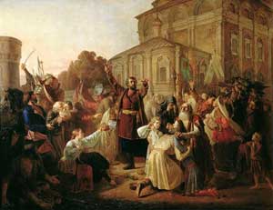 Воззвание Минина к нижегородцам в 1611 году. М. И. Песков (1834—1864)