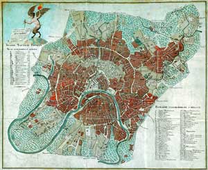Карта разоренной Москвы (издание 1813)