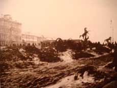 Вид улицы Петрограда в 1919 году