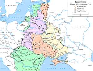 Советско-германский фронт с августа 1943 года по декабрь 1944 года