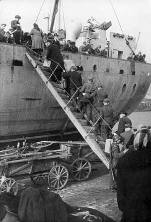 Эвакуация из Вентспилса.
19 октября 1944 г.