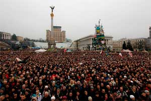 Митинг протеста в Киеве против ввода российских войск