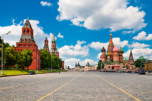 Спасская башня и Собор Василия Блаженного