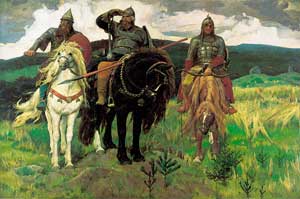 Картина Васнецова «Богатыри», 1898.