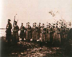 Сводно-Офицерский полк Добрармии выступает в Ледяной поход. Февраль 1918 г.
